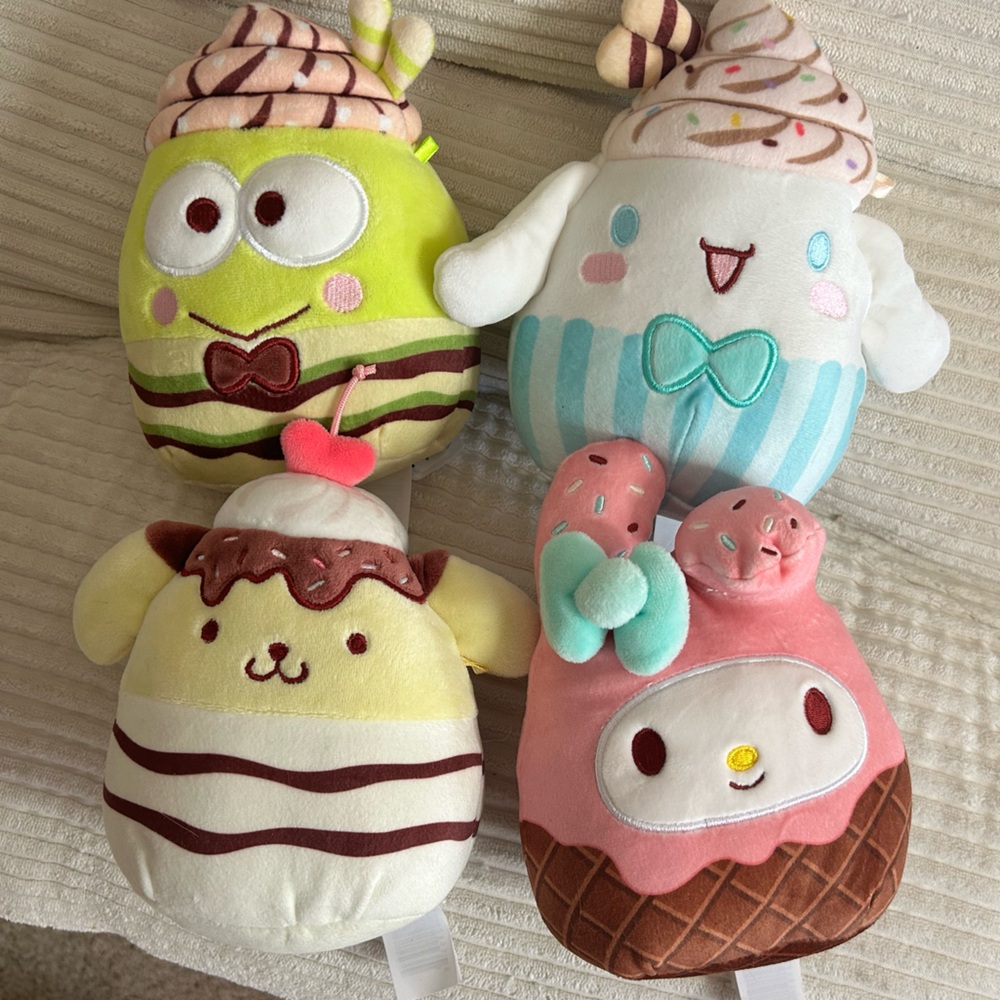 Set of 4 Sanrio Dessert Squad 5” Squishmallows